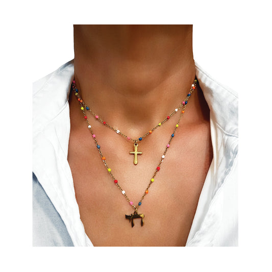 the charmed confetti necklace