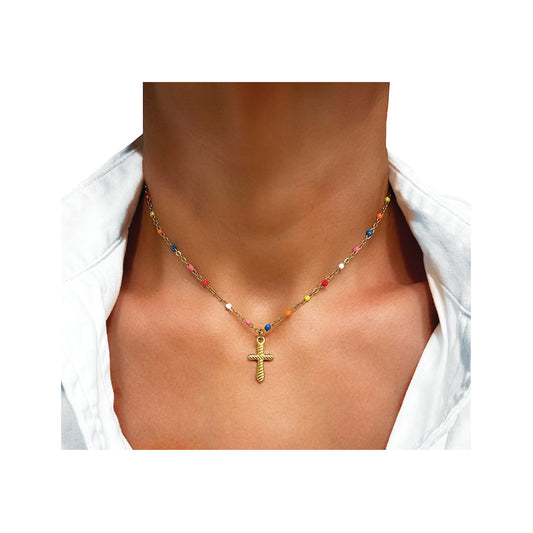 the charmed confetti necklace