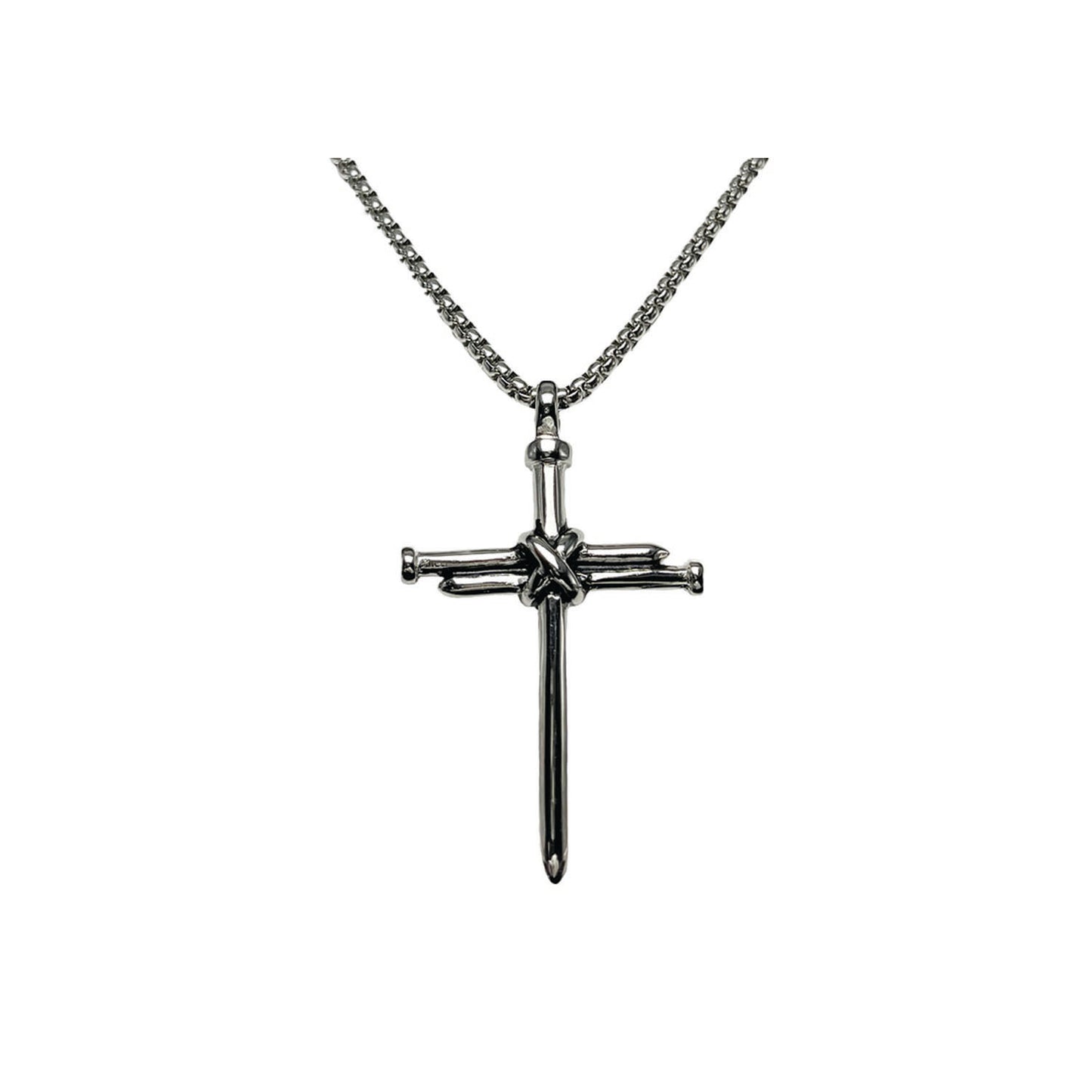 three nail cross pendant necklace