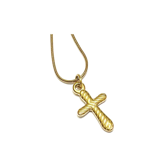 the textured cross necklace