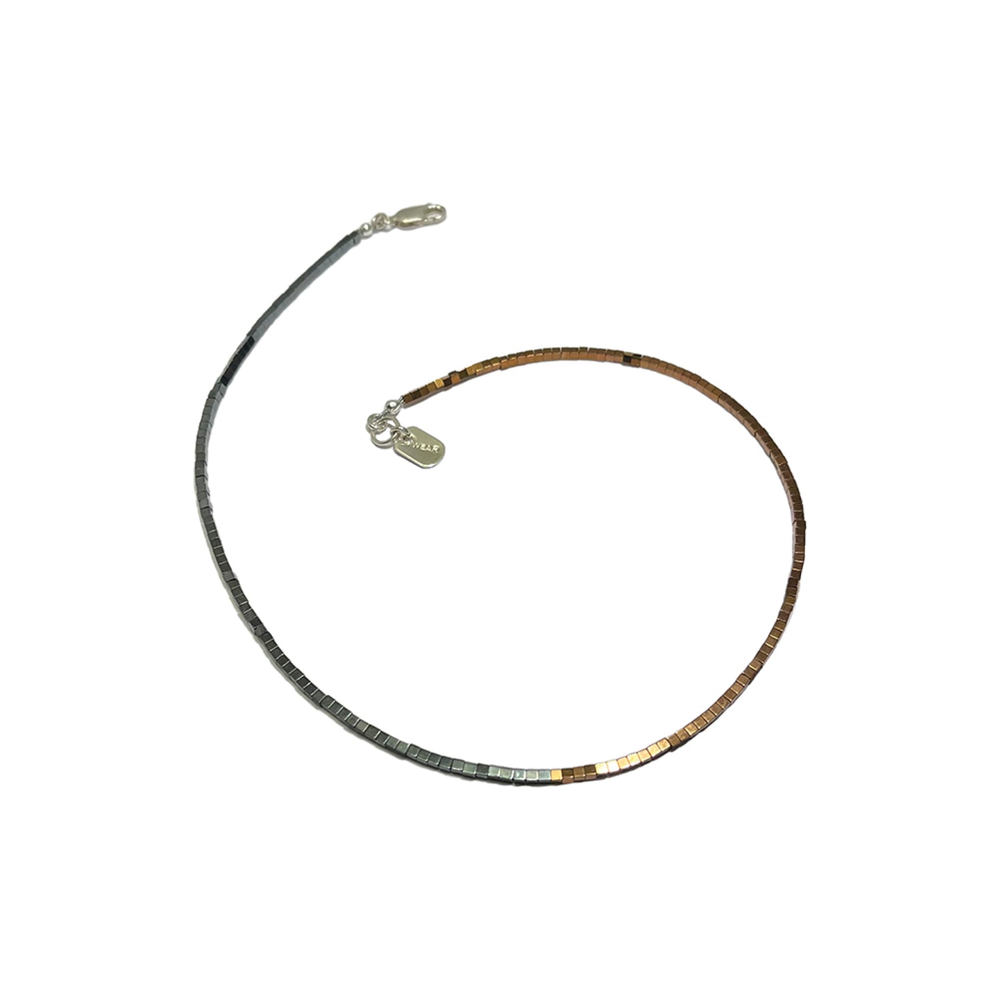 the block party necklace - copper and gunmetal