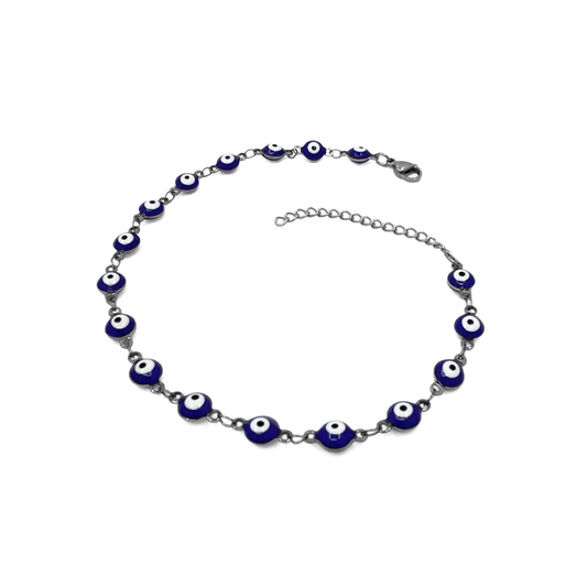 iWEAR [EDIT] evil eye anklet - silver