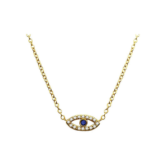 gold sparkle evil eye necklace - color option