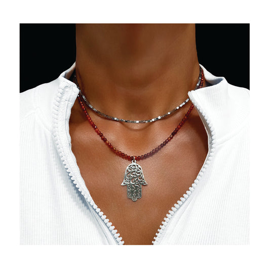 guardian glow hamsa necklace