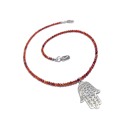 guardian glow hamsa necklace