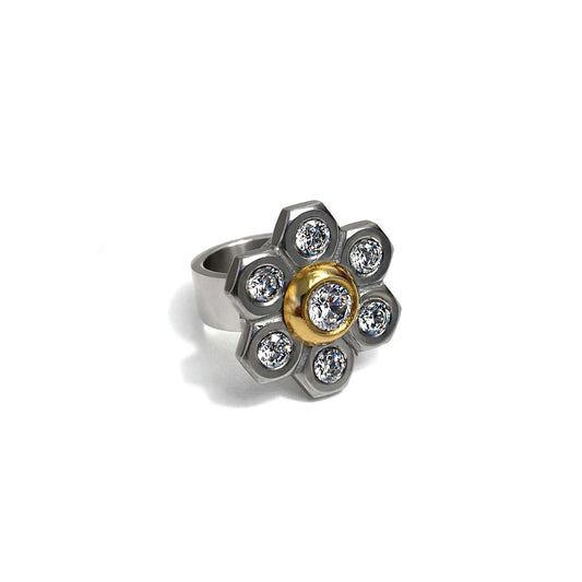 the industrial daisy ring - metal choice