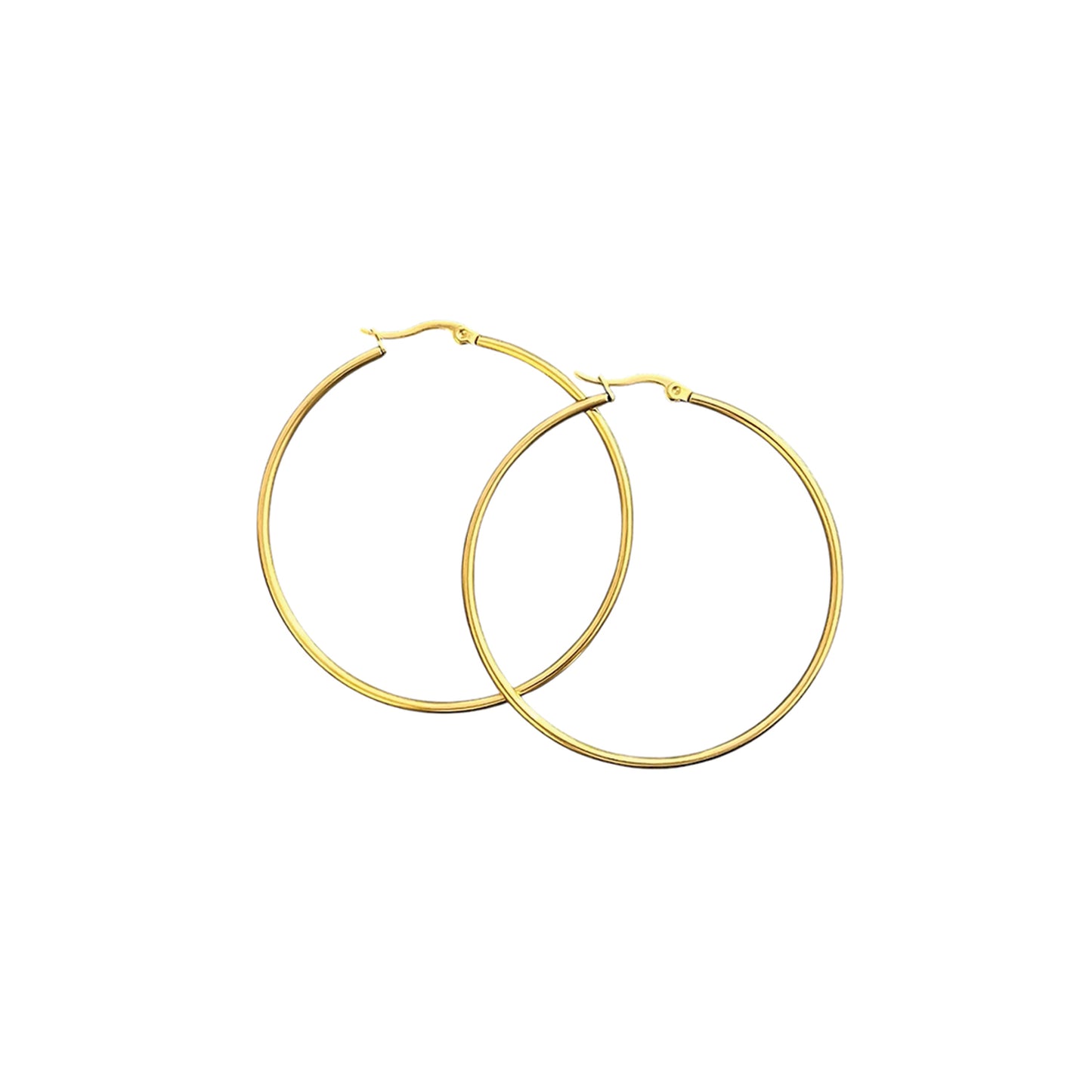 stainless steel hoop earrings - gold