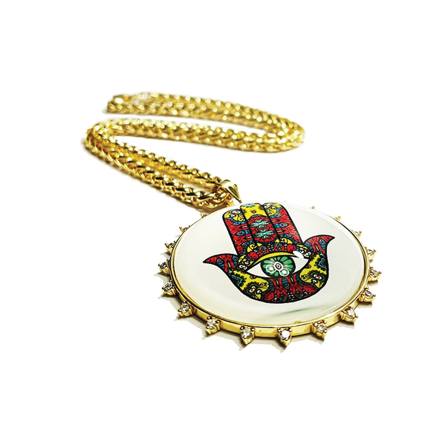 the hamsa statement necklace