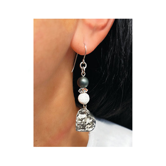 lunar heart earrings