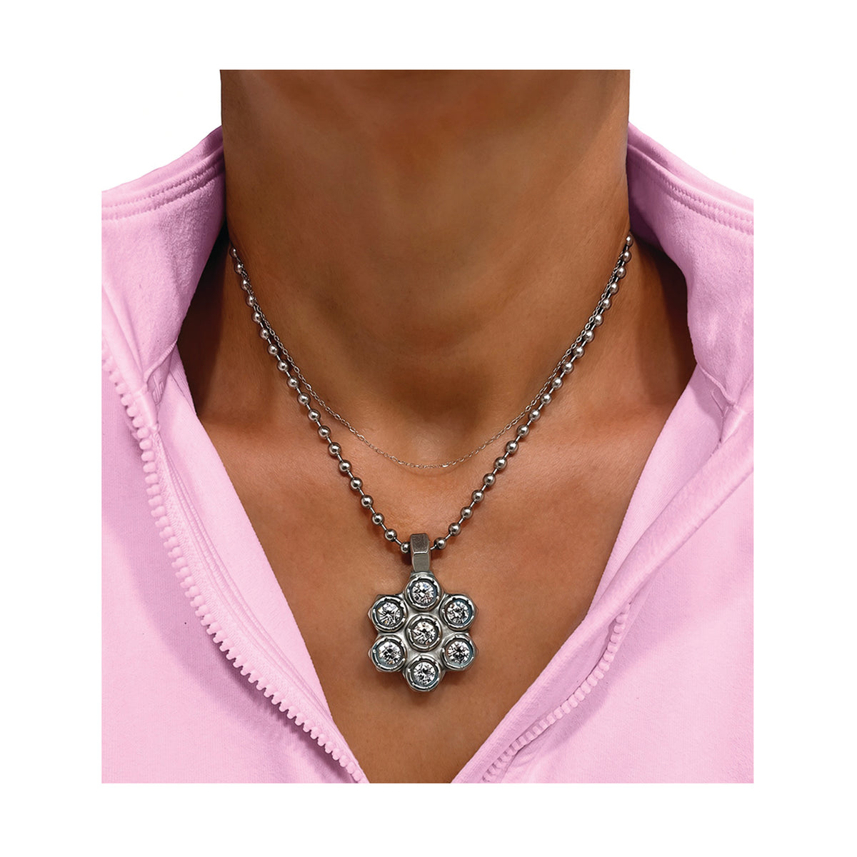 the heavy metal petal petite necklace
