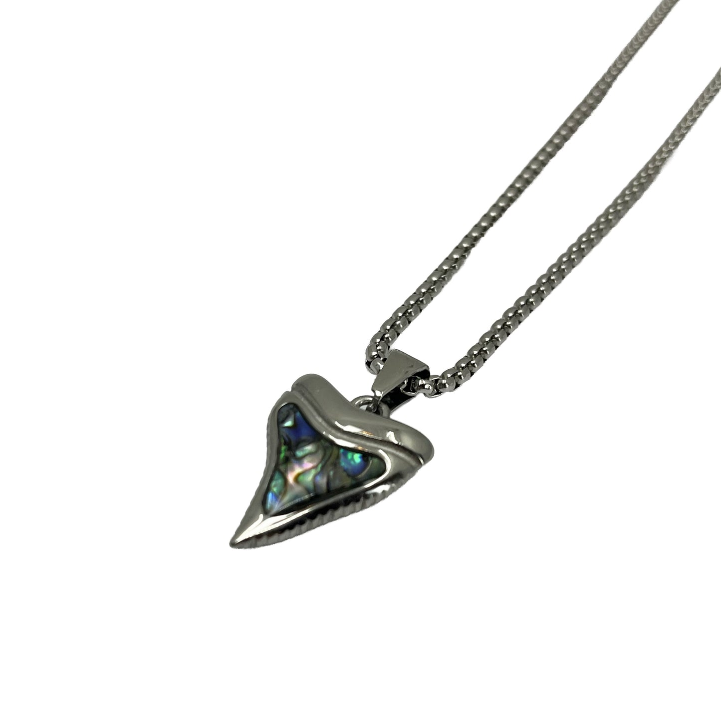 the holo shark tooth pendant necklace