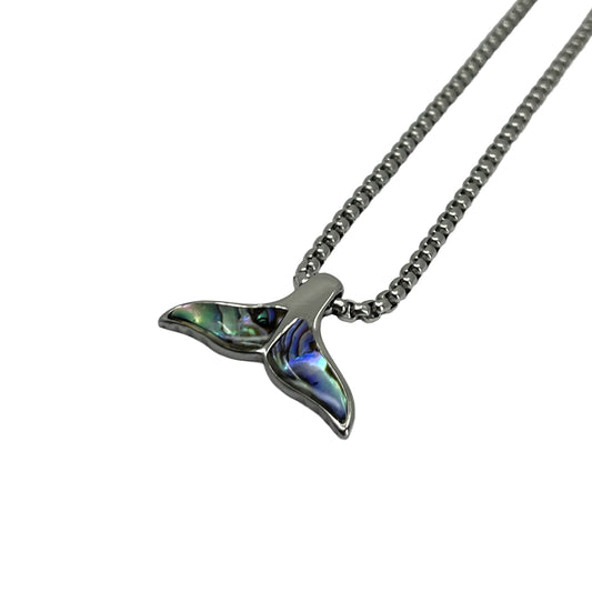 the holo whale tail pendant necklace