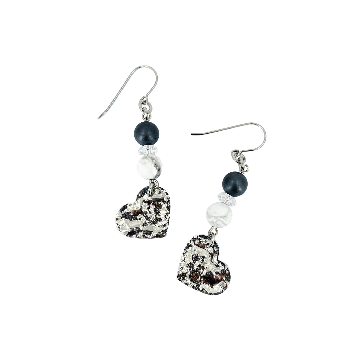 lunar heart earrings