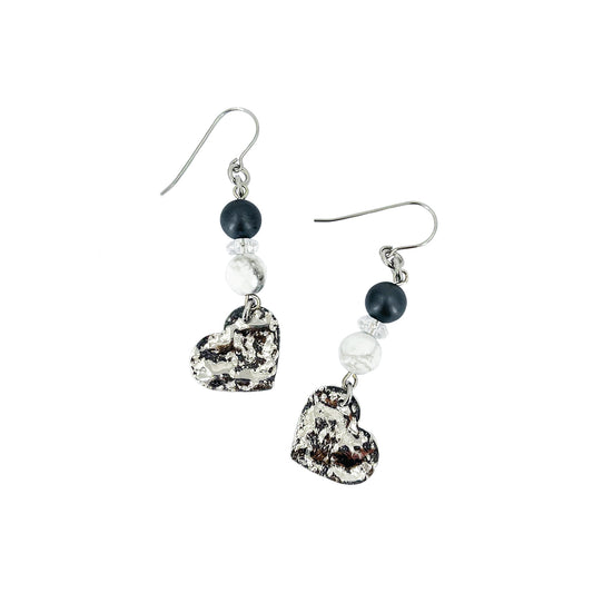 lunar heart earrings