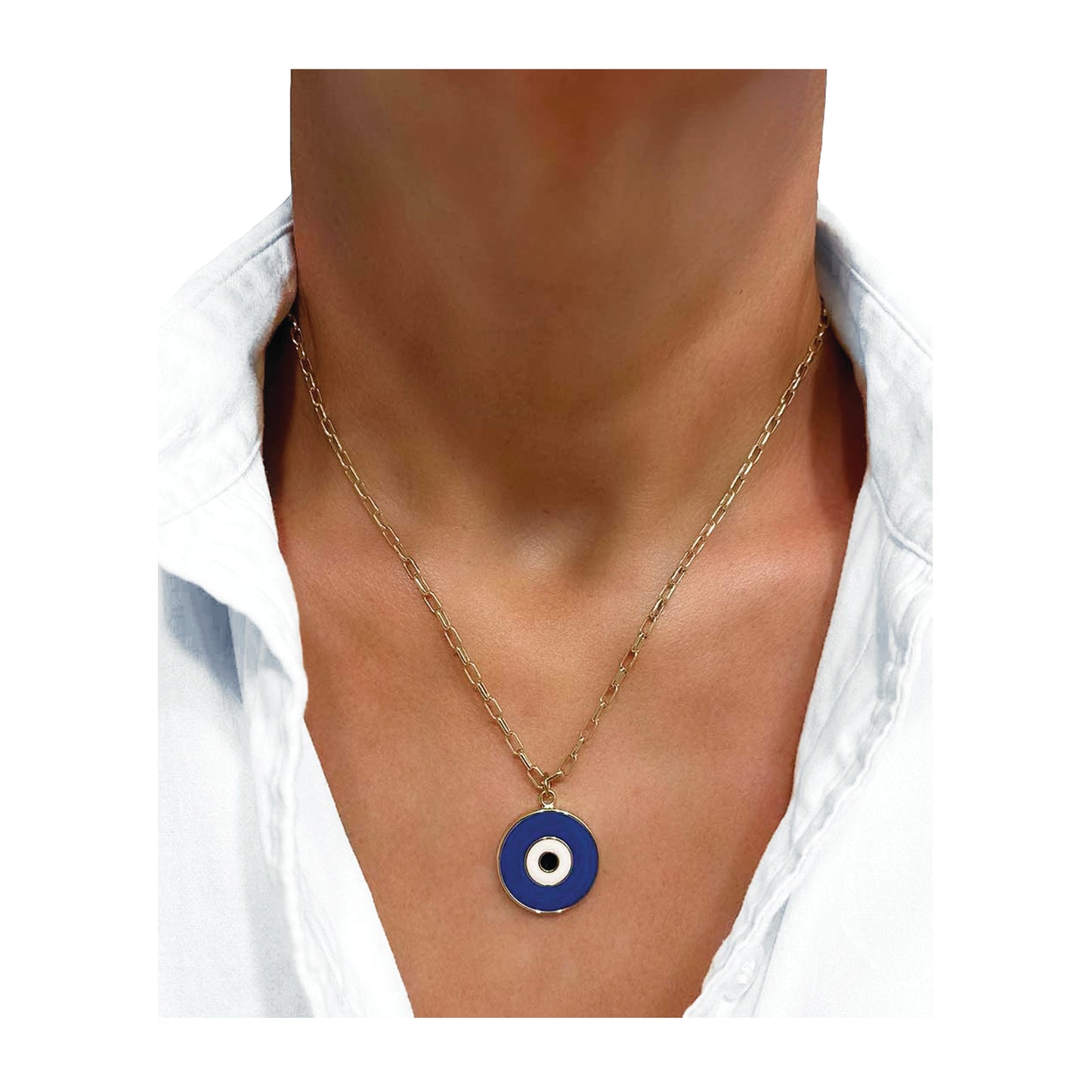 large evil eye necklace