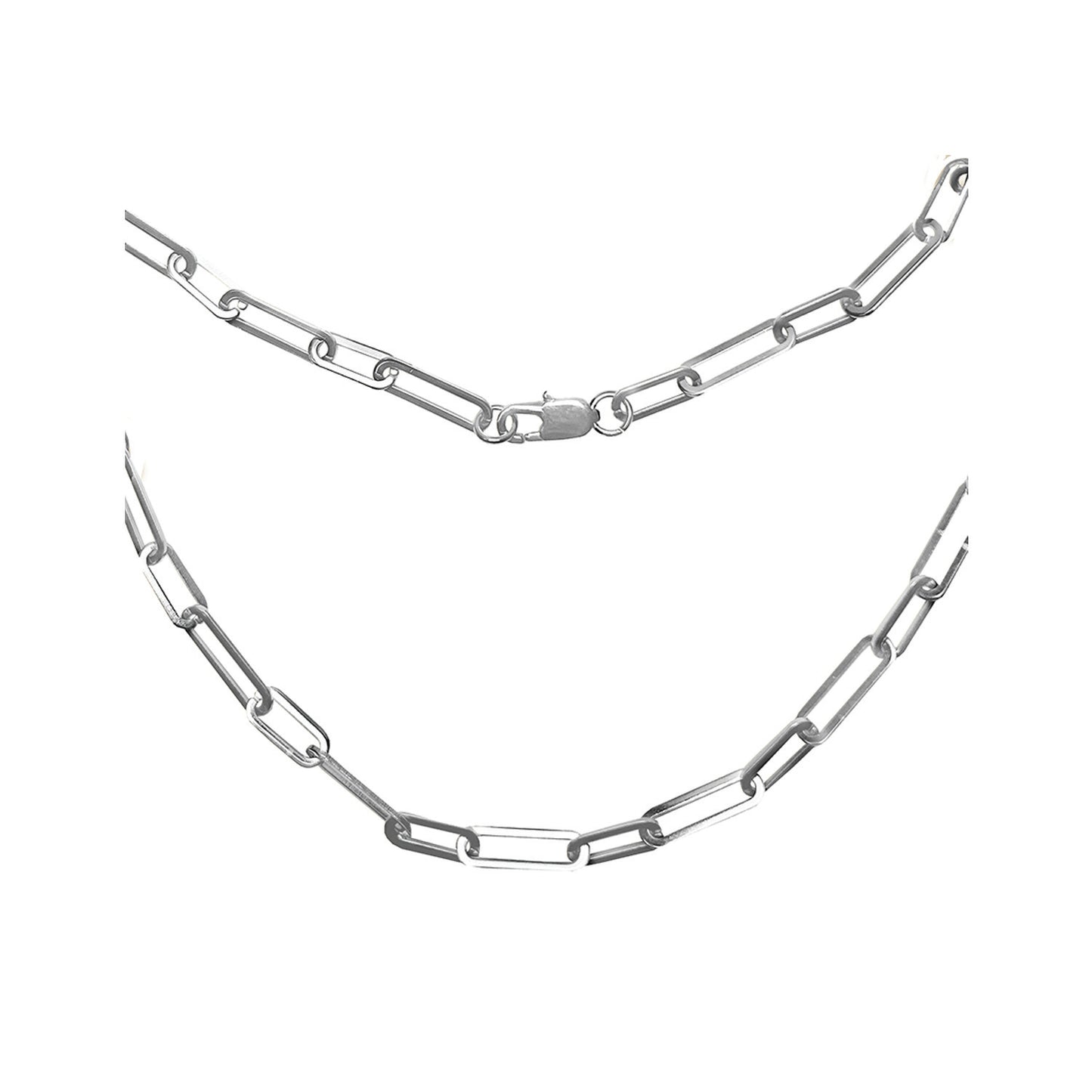 multi link paperclip necklace