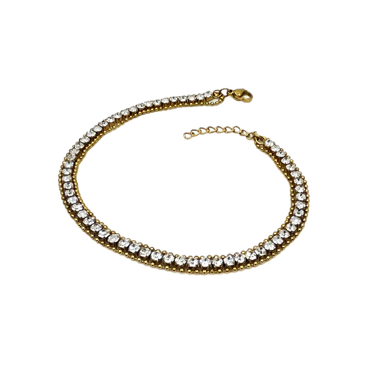 iWEAR [EDIT]  bling multi strand anklet - gold