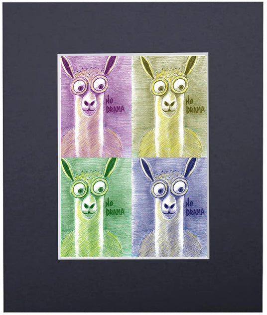 no drama llama andy art print