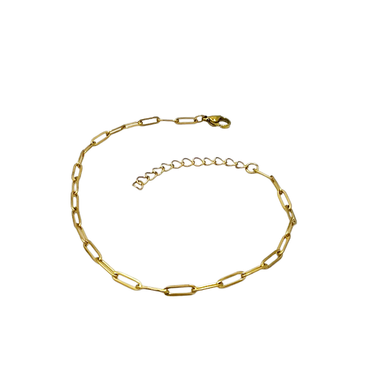 iWEAR [EDIT] paperclip anklet - gold