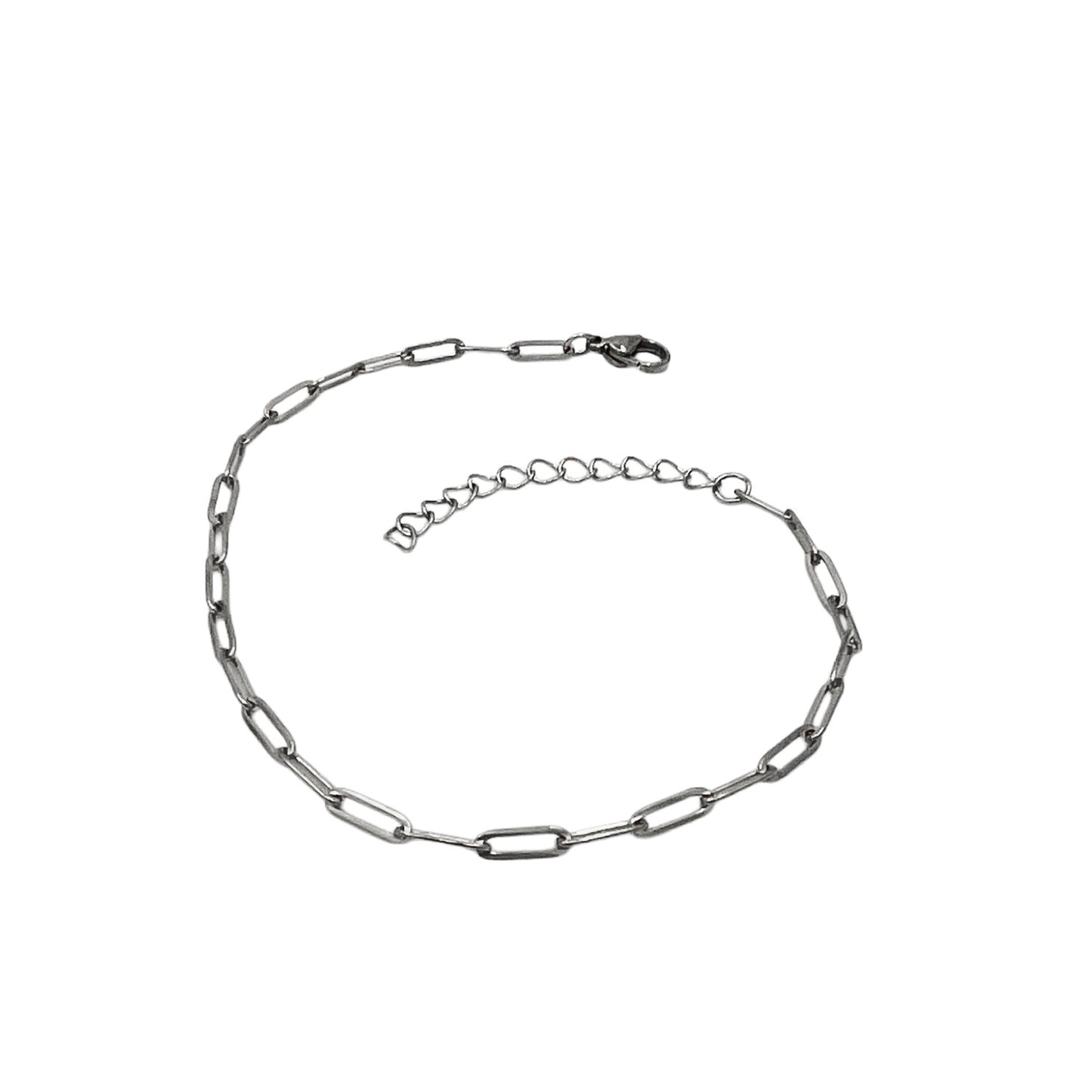 iWEAR [EDIT] paperclip anklet - silver