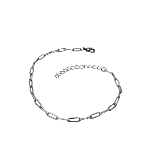 iWEAR [EDIT] paperclip anklet - silver