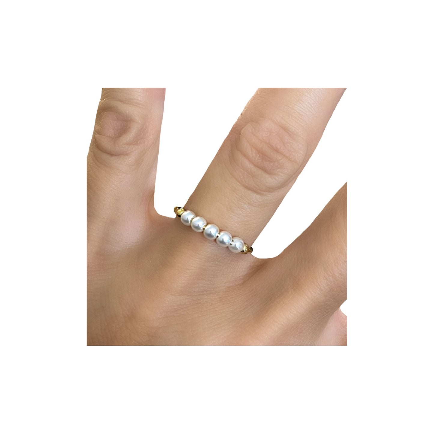 multi pearl ring