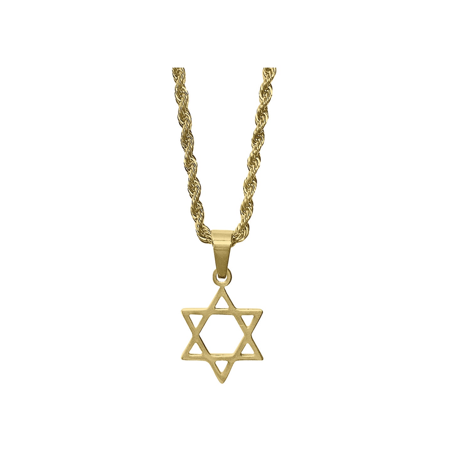 star of david rope chain necklace