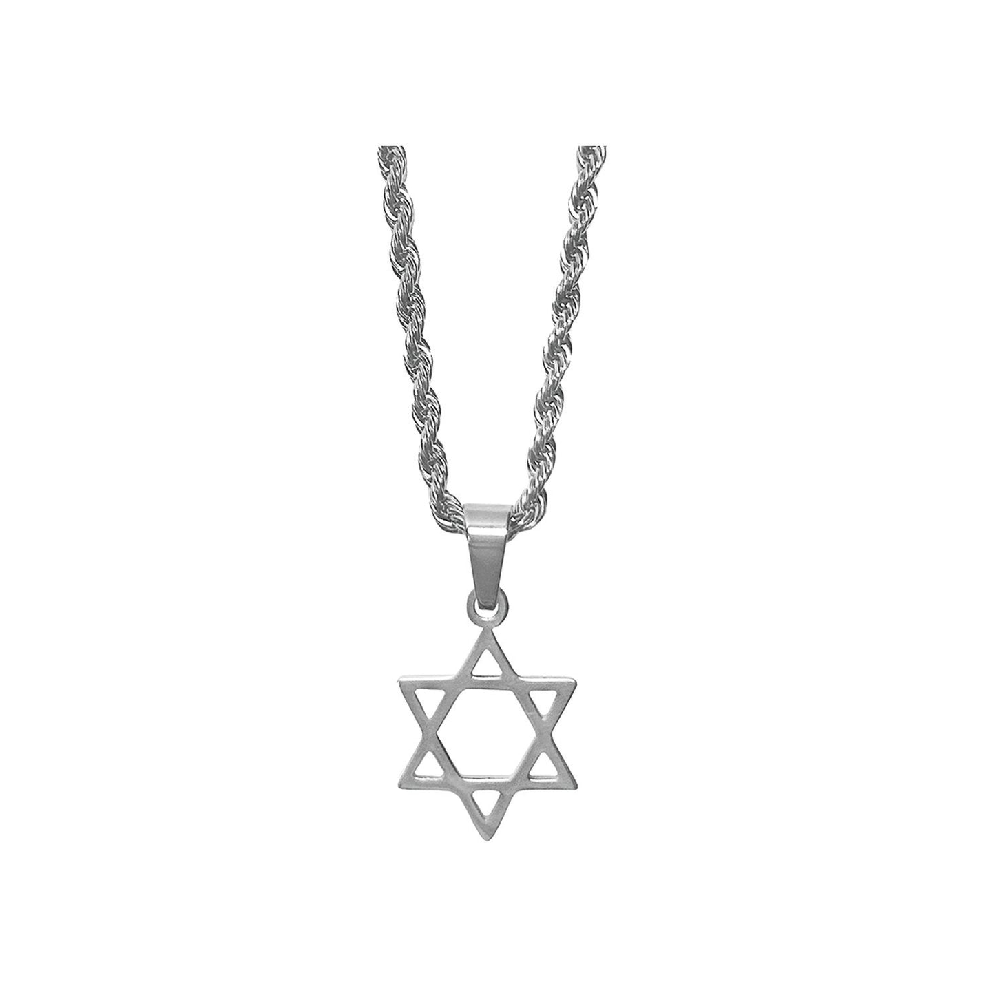 star of david rope chain necklace