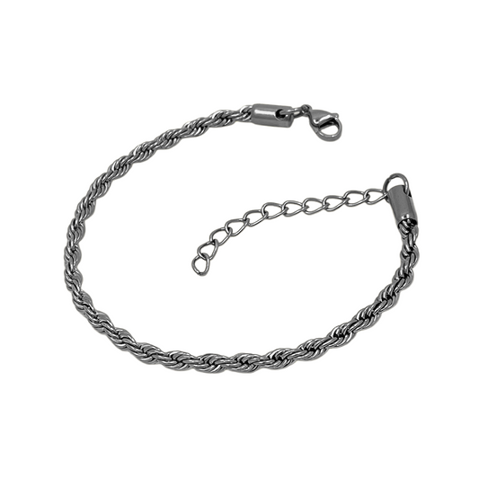 iWEAR [EDIT] rope anklet - silver