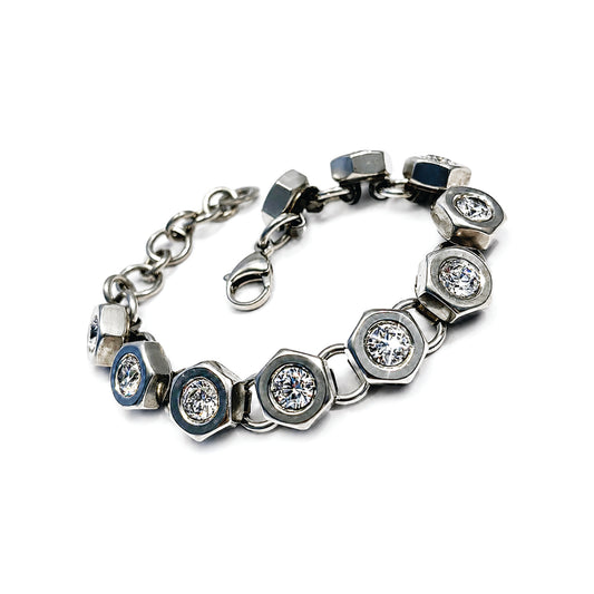 hexa eternity bracelet <the industrial tennis bracelet reimagined>