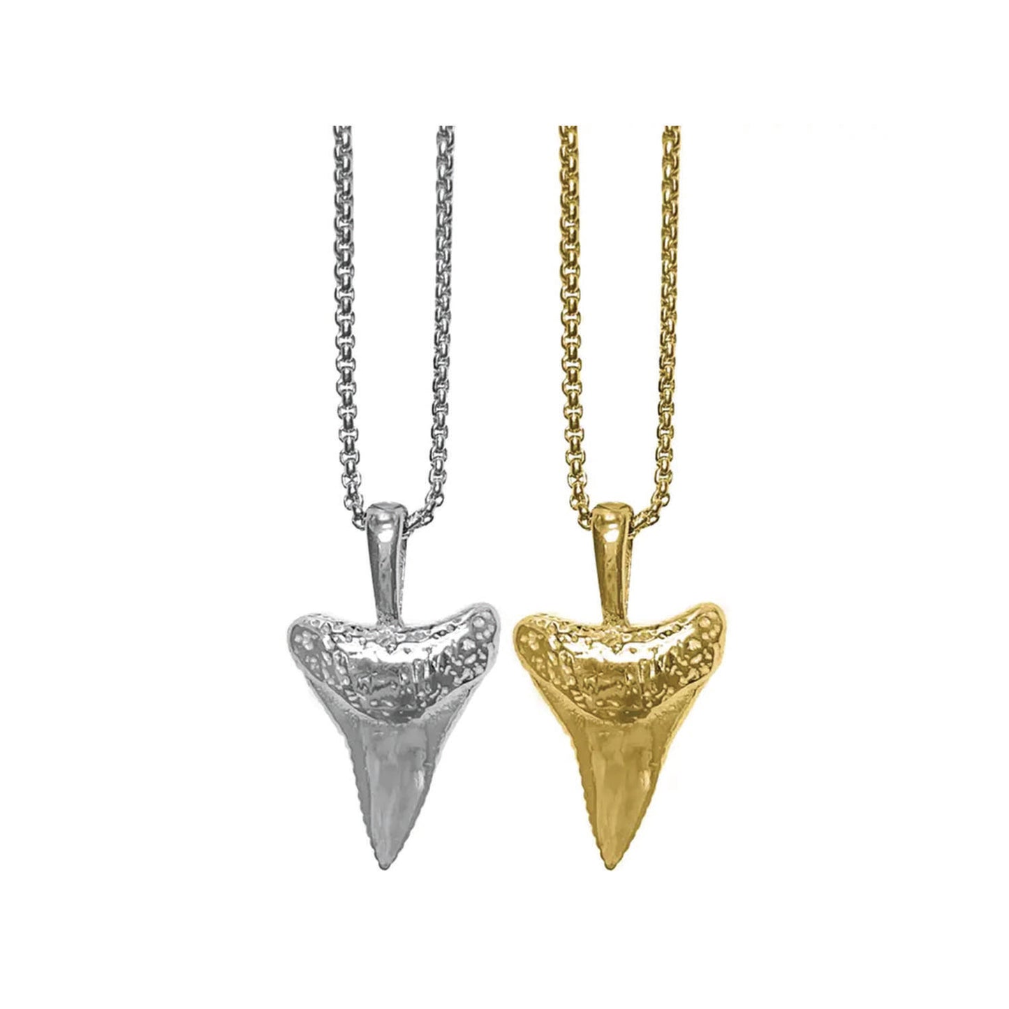 the shark tooth necklace - textured