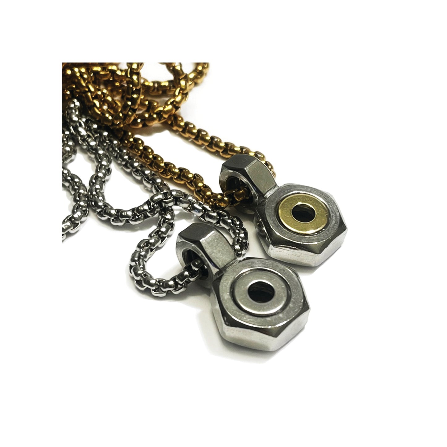the hexcore solitaire necklace - metal choice