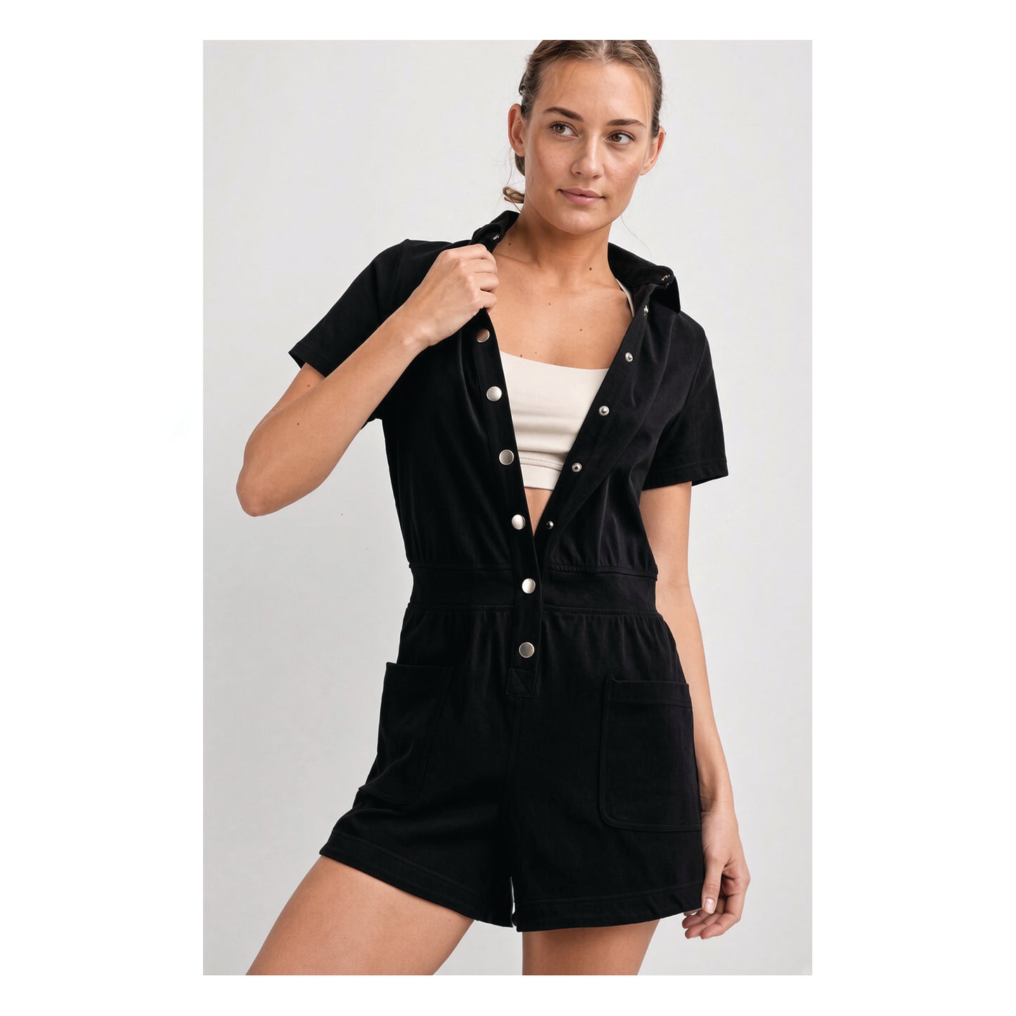 the edit romper - black