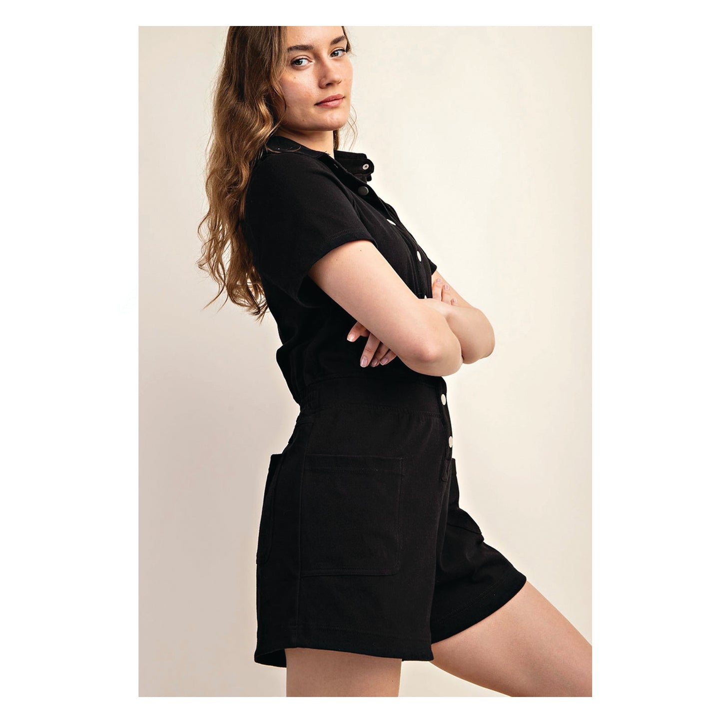 the edit romper - black