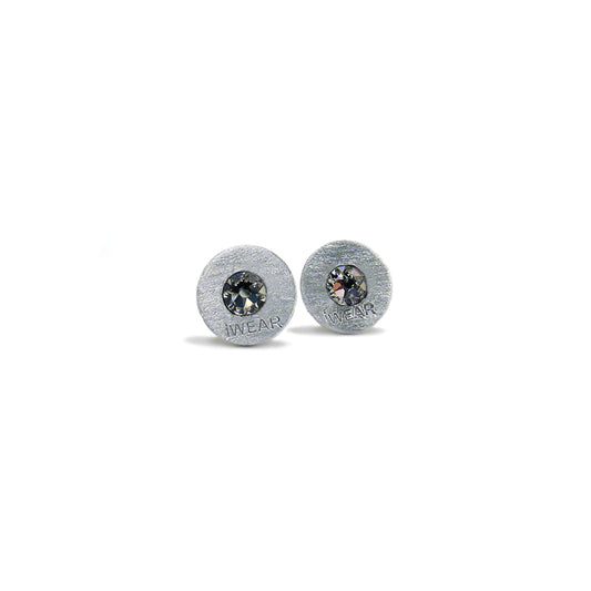 aluminum iWEAR washer earrings - clear