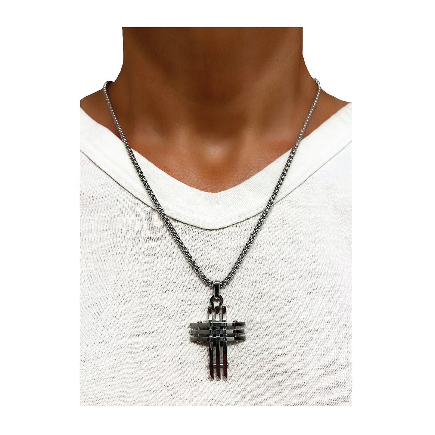 the woven cross necklace