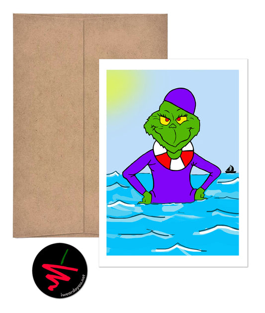 wish you were here… feat. Grinch greeting card