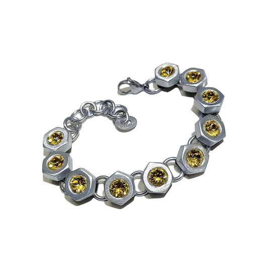the hexa eternity bracelet - Swarovski citrine