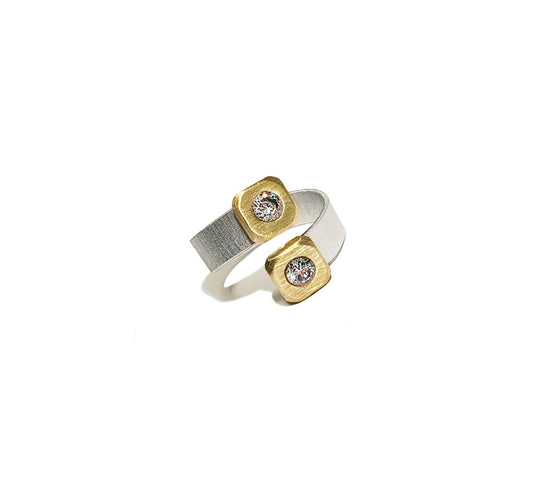 double or nuttin' square ring - brass