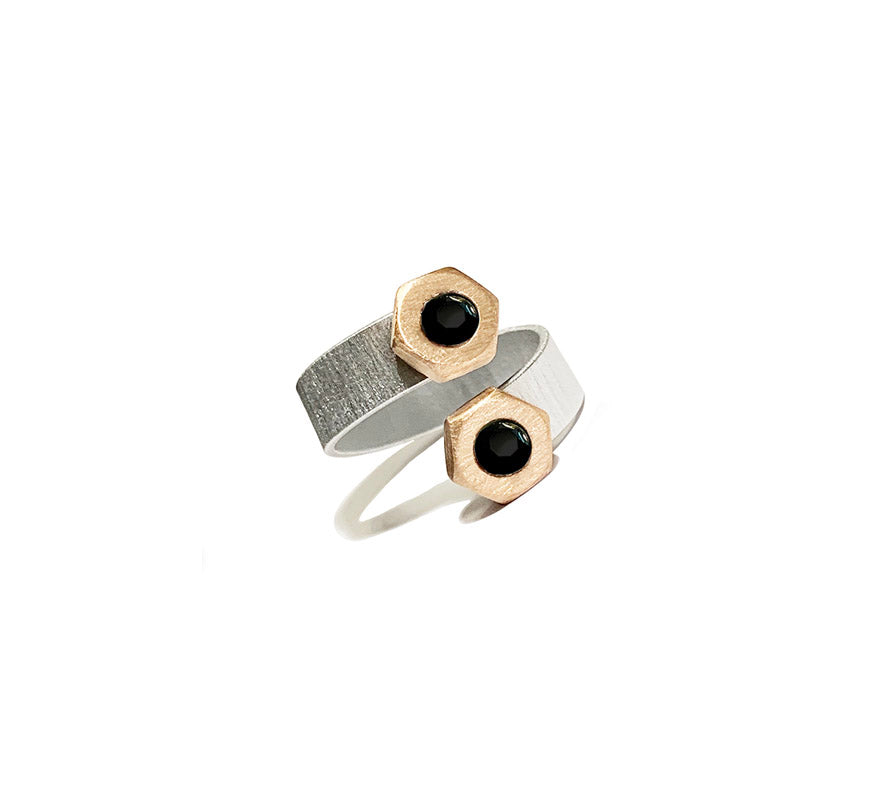 double or nuttin' ring - bronze/black