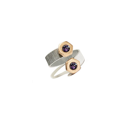 double or nuttin' ring - bronze/violet