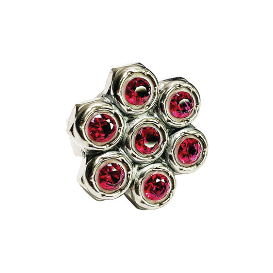 heavy metal petal ring - ruby